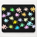Splat on black mousepad