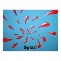 "Splat!" Postcard
