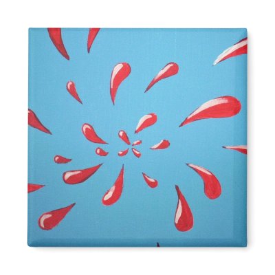 "Splat!" Square Magnet by kghill