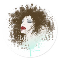 Splatter vampire sticker