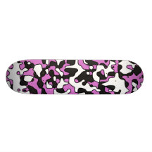 Split Pink Camo Deck Custom Skate Board