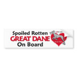 Spoiled Rotten Black Dane UC Bumper Sticker