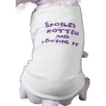 Spoiled Rotten  Dog Tank Top (Purple Text) pet clothing