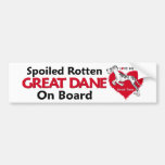 Spoiled Rotten Harlequin Dane UC Bumper Stickers