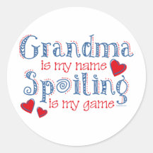 Spoiling Grandma Round Sticker
