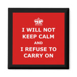 Spoof keep calm refrigerator magnet