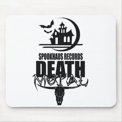 Spookhaus Records Death Metal Logo Mouse Mats by dampire