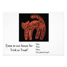 Spooky Cat Halloween Party Invitation