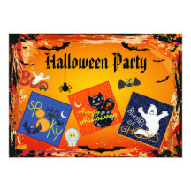 Spooky Embroidery Patches Halloween Party Invites