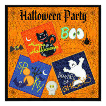 Spooky Embroidery Patches Halloween Party Invites