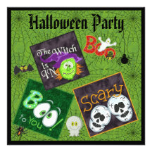 Spooky Embroidery Patches & Spider Webs Halloween Personalised Announcements