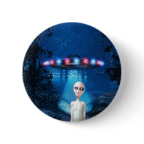Spooky Forest UFO Close Encounter Button