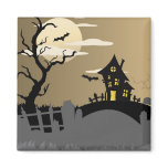 Spooky Halloween Scene Magnet