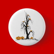 Spooky Halloween Trees buttons