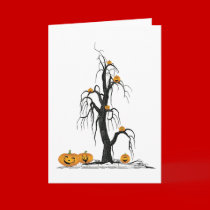 Spooky Halloween Trees cards