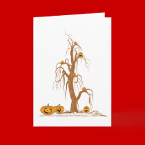 Spooky Halloween Trees cards
