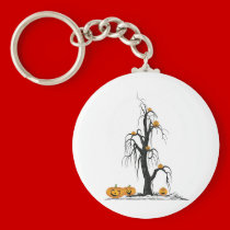Spooky Halloween Trees keychains