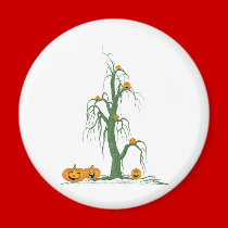 Spooky Halloween Trees magnets
