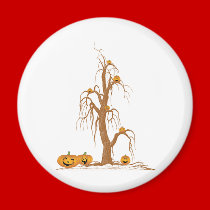 Spooky Halloween Trees magnets