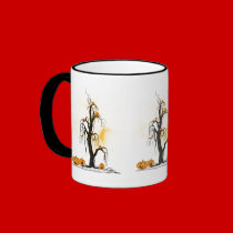 Spooky Halloween Trees mugs