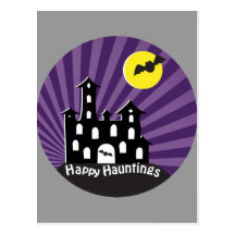 Spooky Haunted House Postcard