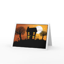 Spooky House Halloween Card