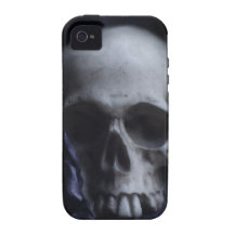 Spooky Human Skull Grim Black White Photography iPhone 4 Covers