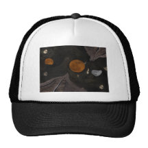 Spooky Moon Abstract Mesh Hats