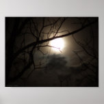 Spooky October Moon posters