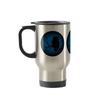Spooky Owl Blue Moon Coffee Mug