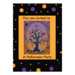 Spooky Tree & Spider Web Halloween Invitation
