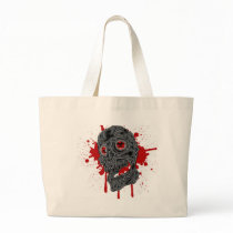 Spooky Yet Goofy Drip Skull design Tote Bags