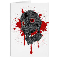 Spooky Yet Goofy Drip Skull design Greeting Card