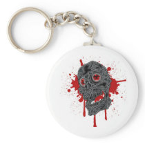 Spooky Yet Goofy Drip Skull design Key Chain