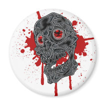 Spooky Yet Goofy Drip Skull design Refrigerator Magnet