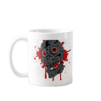 Spooky Yet Goofy Drip Skull design Coffee Mugs