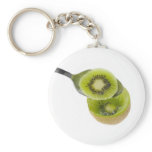 Spoon scooping kiwifruit keychain