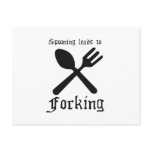 SPOONING LEADS TO FORKING POST CARDS