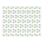 Spoons Pattern, with Green Splat. postcards