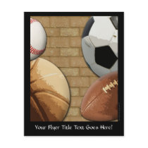 Sports Al-Star, Basketball/Soccer/Football Full Color Flyer