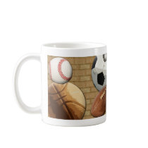 Sports Al-Star, Basketball/Soccer/Football Coffee Mug