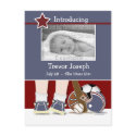 Sports Baby Announcement Template postcards