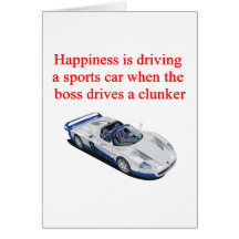 Sports Car T-shirts Hats Postage and Gifts Greeting Card