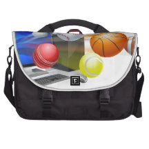 Sports computer app concept laptop commuter bag