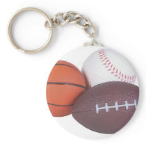 Sports Fan Gifts Basketball Baseball Football Keychains