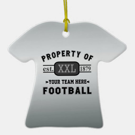 Sports Football: Property of Your Team Customised Christmas Tree Ornaments