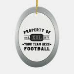 Sports Football: Property of Your Team Customised Christmas Tree Ornaments