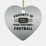 Sports Football: Property of Your Team Customised Christmas Ornament