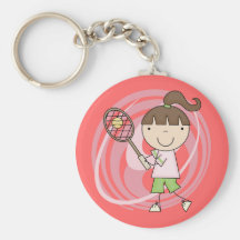 Sports Girl Tennis Tshirts and Gifts Key Chains