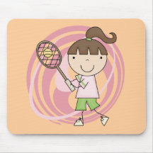 Sports Girl Tennis Tshirts and Gifts Mousemat